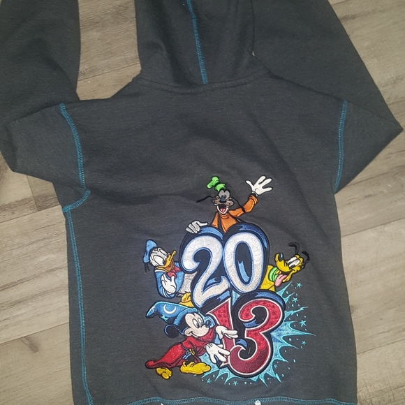 2013 sweater ORIGINAL disney parks  with hoody - Picture 1 of 5